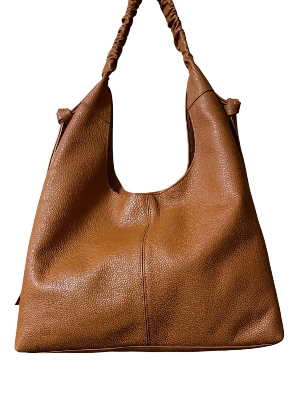 Laggo Brown Leather Hobo Shoulder Bag